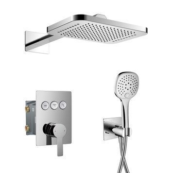 SMART CLICK система душово скрытого монтажу (ZMK101901202 + ZMK101901100 + ZMK101901101(NO:1-2) + ZMK101901101(NO:2-2)), хром 80368 фото