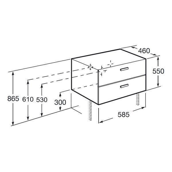 VICTORIA BASIC MODULAR шафка з двома ящиками 59см, колір білий 40936 фото