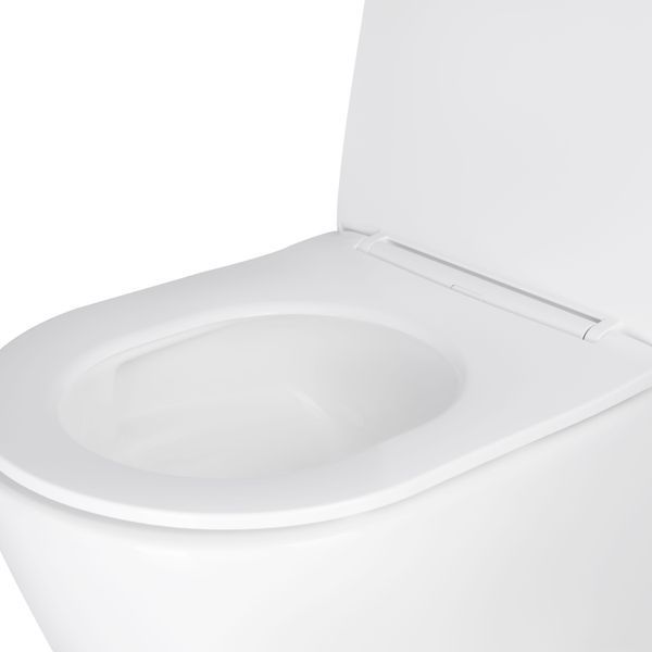 Унітаз підвісний Qtap Swan безободковий Ultra Quiet з сидінням Soft-close QT16335179W SD00050900 фото