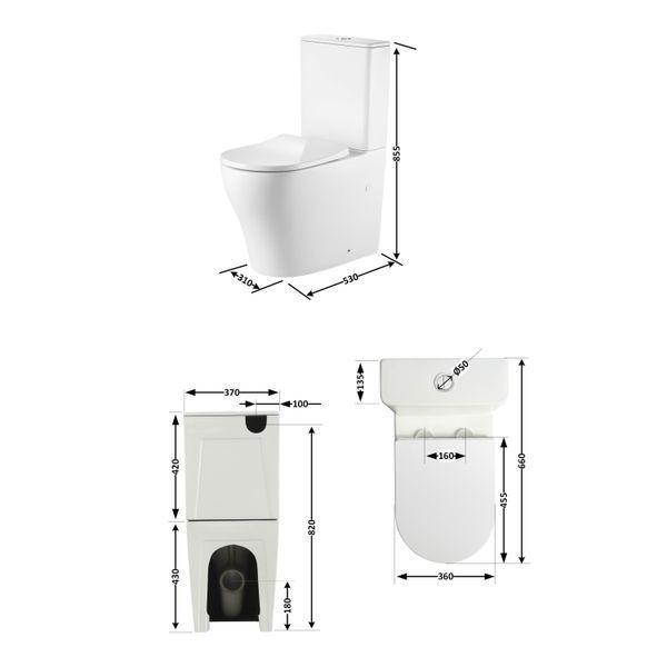 Унитаз напольный Qtap Virgo Ultra Quiet безободковый с сиденьем Soft-Close WHITE QT18226092AW SD00052581 фото