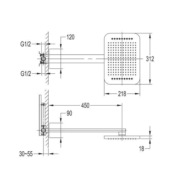 SMART CLICK система душова прихованого монтажу (ZMK101901202 + ZMK101901100 + ZMK101901101(NO:1-2) + ZMK101901101(NO:2-2)), хром 80368 фото
