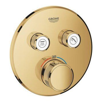 Смеситель скрытого монтажа для душа Grohe Grohtherm SmartControl 29119GL0 с термостатом на 2 выхода, золото 481596 фото