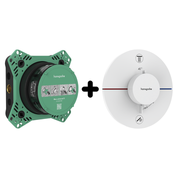 SHOWER SELECT COMFORT S термостат для 2х споживачів, ПМ, колір білий матовий+IBOX universal 2.0 прихована частина для змішувачів (в подарунок) 100311 фото