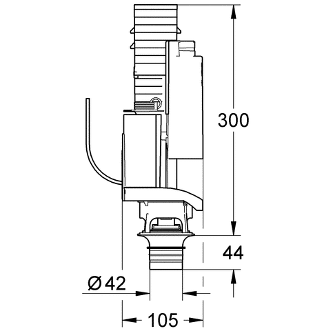 Змивний клапан для бачка, що змиває GD 2 GROHE 38736000 12931 фото