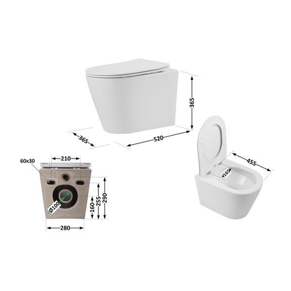 Унітаз підвісний Qtap Scorpio безободковий Ultra Quiet з сидінням Soft-close QT14332380AW SD00050898 фото
