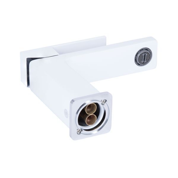 Змішувач для раковини Qtap Gemini QTGEM270CRW45675 Chrome/White SD00051799 фото