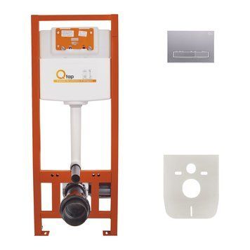 Набор инсталляция 4 в 1 Qtap Nest ST с линейной панелью смыва QT0133M425M08382SAT SD00040866 фото