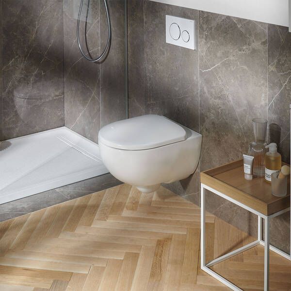 Унитаз подвесной Geberit Selnova Premium 502.793.00.1 без ободка, с крышкой Duroplast, SoftClose, Quickfix, белый глянец 581265 фото