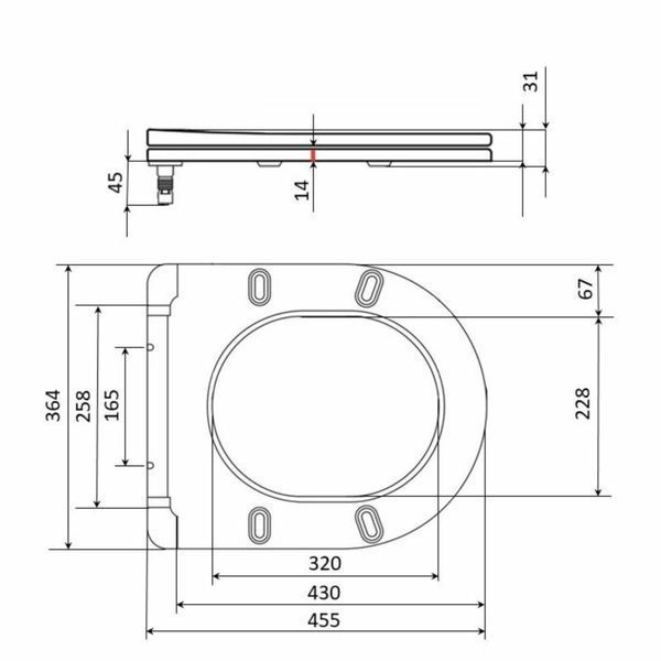 Сидіння для унітазу Qtap (Taurus 520) 455x365x38 мм, White, з мікроліфтом, Slim Duroplast, Quick Release QTSC179W49384 SD00055508 фото