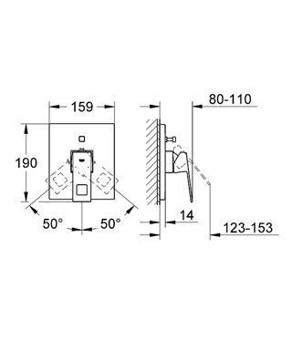 Grohe Eurocube Змішувач для ванни, одноважiльний 36760 фото