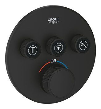 29508KF0 Grohtherm SmartControl Зовнішня частина термостату прихованого монтажу на 3 споживачі, чорний (1 сорт) 544512 фото