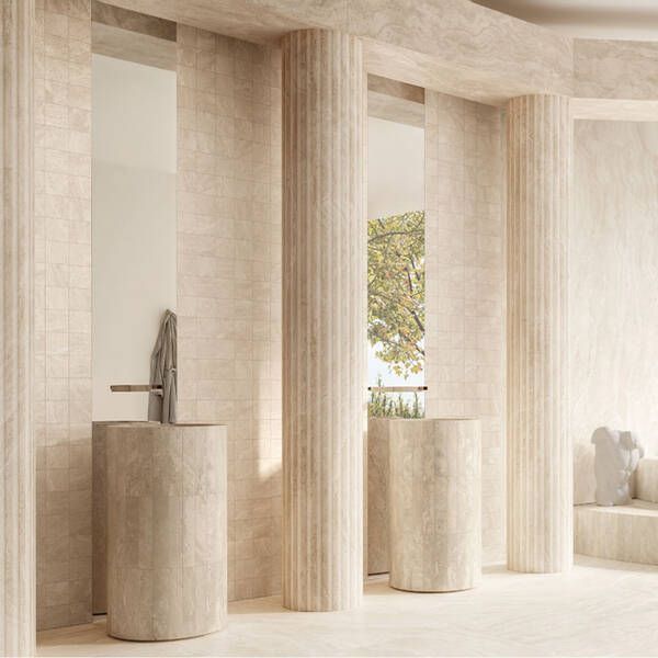 Керамогранит Emil Ceramica Dual Travertine Enns Dt.Pa White 10x10 см 596092 фото