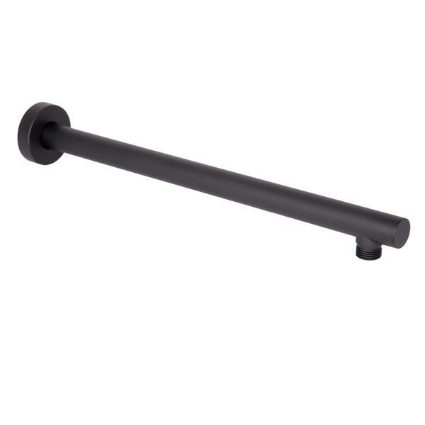 Кронштейн для верхнього душу Qtap Trubice 370 мм округлий QTTRU120BLM45927 Black Matt SD00052051 фото