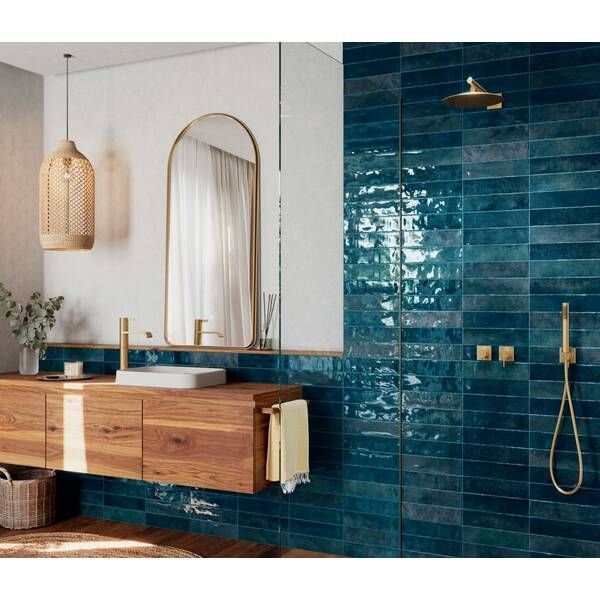 Плитка Ceramica Deseo Nairobi Blue 7.5х30 см 579375 фото