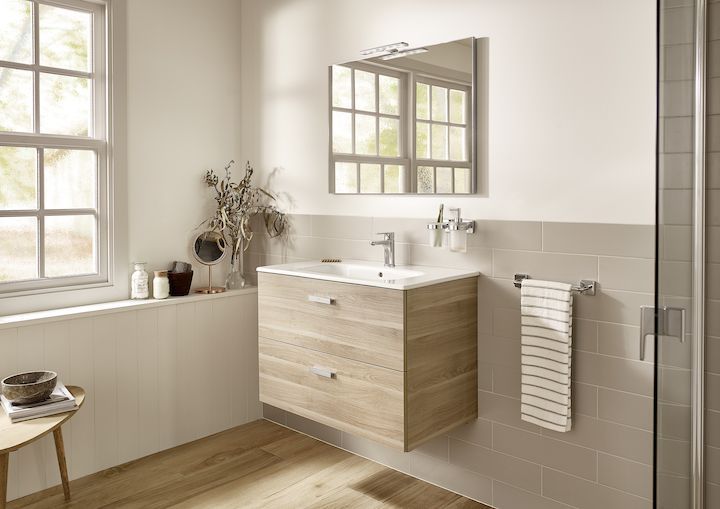 VICTORIA BASIC тумба з умивальником 60см, колiр береза 60634 фото