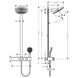 PULSIFY душевая система Showerpipe 260 2jet EcoSmart, с термостатом, шлифованная бронза 99998 фото 2