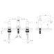 PODZIMA смеситель для умывальника, врезной в столешницу, хром 56584 фото 2