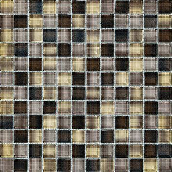 Мозаїка Mozaico De Lux Cl-Mos AYFG003 Mix Black+Gold Glass Mosaic 30,5х30,5 см 409053 фото