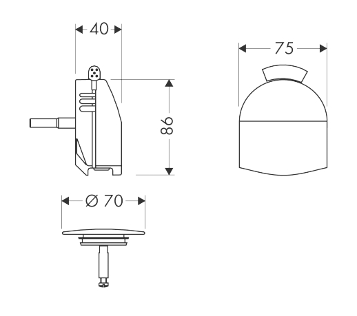 Exafill - зовнішня частина HANSGROHE 58127000 13515 фото
