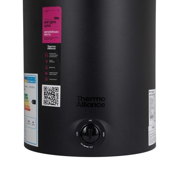 Водонагреватель электрический Thermo Alliance 100 л Black универсальный, мокрый ТЭН 1,5 кВт D100VH15Q3В SD00054751 фото