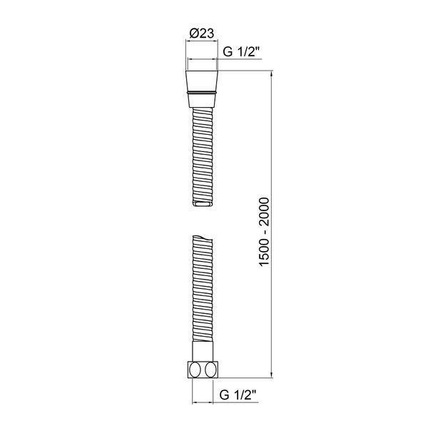 Шланг Lidz Niagara 12 1,5-2,0 м LDNIA12CRM35460 Chrome SD00041564 фото