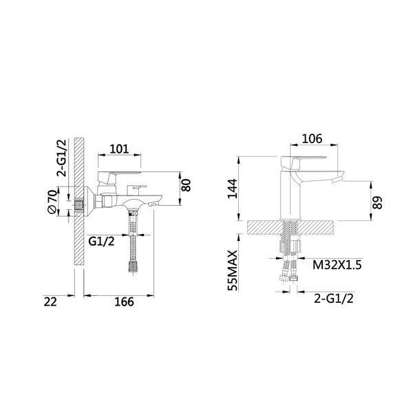 Набір змішувачів Latwa 001 + Latwa 006 White SD00052486 фото