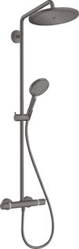 CROMA SELECT S душова система Showerpipe 280, 1jet, з термостатом, з ручним душем Raindance Select S 120, 3jet, шліфований чорний хром 78972 фото