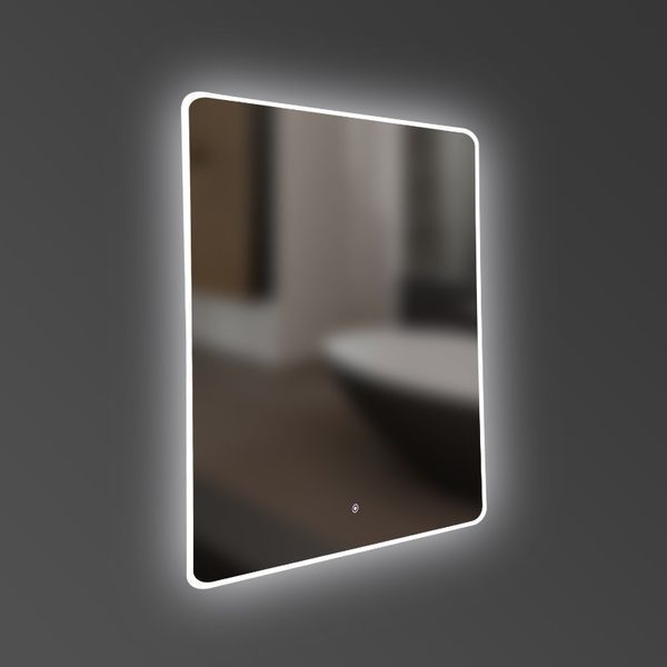 5257361 ACQUA Дзеркало 600х700 закруглене, з тачсенсором та LED підсвідкою (1 сорт) 546938 фото