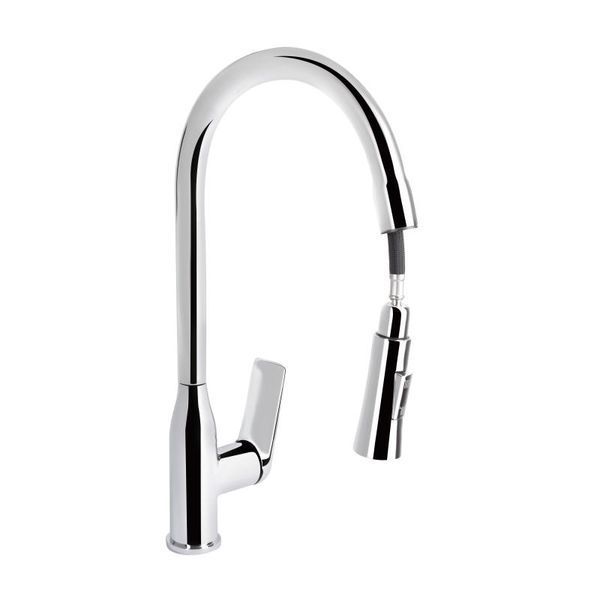 Смеситель для кухни Qtap Vlasta New с выдвижным изливом QTVLA344CRM45646 Chrome SD00051770 фото