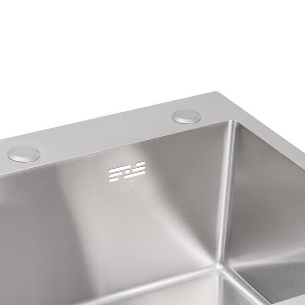 Мийка для кухні інтегрована Lidz Handmade H5845 (LDH5845BRU35384) Brushed Steel 3,0/1,0 мм SD00041488 фото