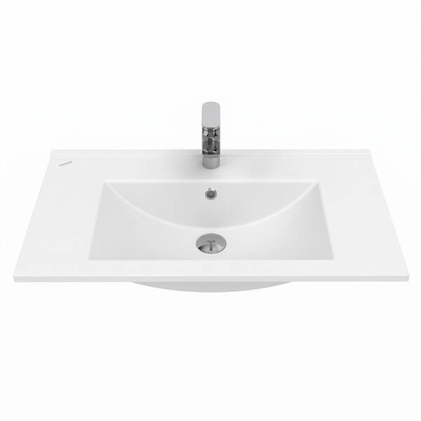 Тумба Creavit Alinda AD0080.10.VV 80 см с раковиной SU, Walnut (грецкий орех) 605588 фото