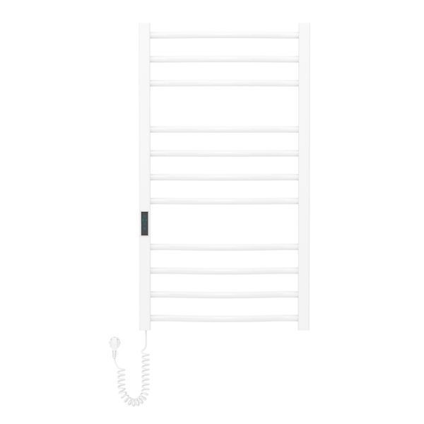 i-HEAT рушникосушарка електро, 120W, 500 * 900мм, AISI 304, 11п. (4-4-3) коло, стійки квадрат, таймер, терморегулятор, білий глянець, лівий 80405 фото