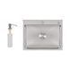 Мийка для кухні інтегрована Lidz Handmade H5845 (LDH5845BRU35384) Brushed Steel 3,0/1,0 мм SD00041488 фото 1