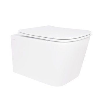 Унітаз підвісний Qtap Crow Ultra Quiet безобідковий з сідінням Soft-close QT05335170W SD00053468 фото
