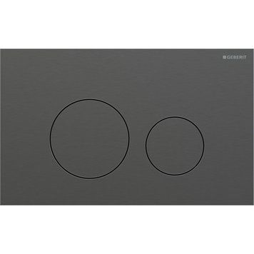 SIGMA40 ROUND смывная клавиша для двойного смыва, черный хром/матовый, легко чистится 100334 фото