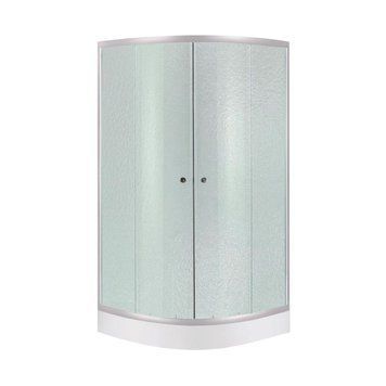 Душевая кабина Lidz Latwa SC80x80.SAT.LOW.FR, стекло Frost 4 мм + Lidz Душевой поддон KAPIELKA ST80x80x15 SD00051437 фото