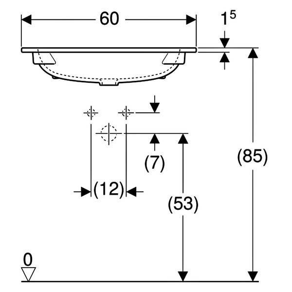Раковина Geberit iCon 501.843.00.1 встроенная 60 см 557152 фото
