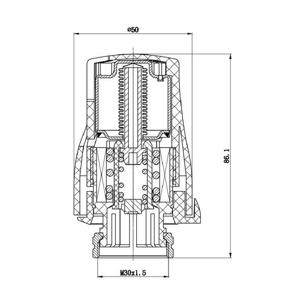 Термостатическая головка Thermo Alliance Standart М30х1,5 SF254 SD00021151 фото