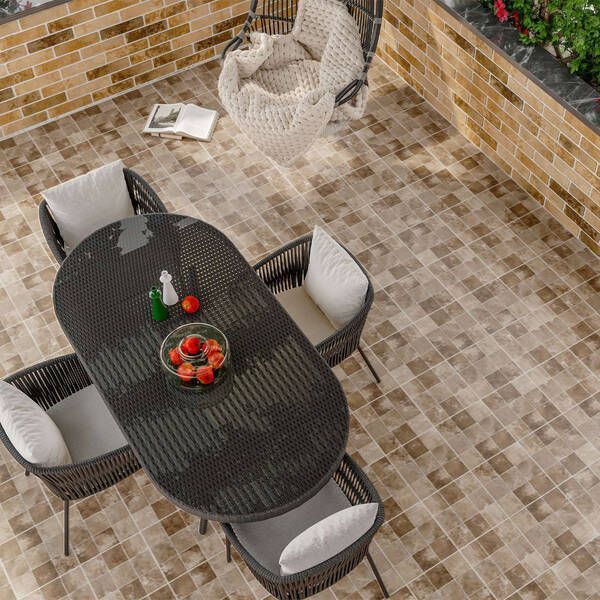 Керамогранит Golden Tile Quadri Guadretti cеро-бежевый QDY740 30х30 см 582321 фото