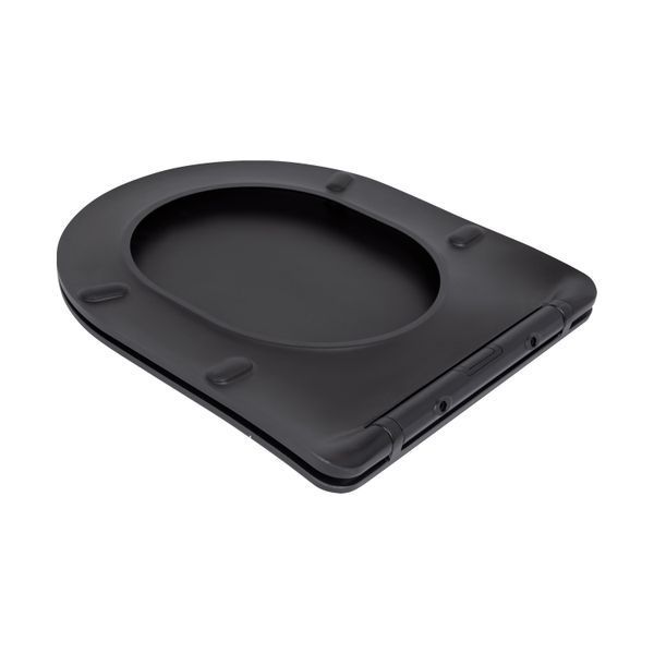 Унитаз подвесной Qtap Robin New Ultra Quiet с сиденьем с сиденьем Soft-Close MATT BLACK QT13332381АSMB SD00052574 фото