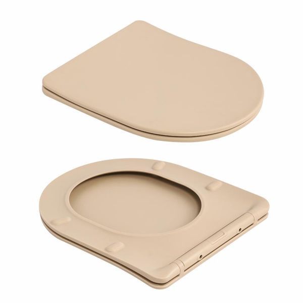 Унитаз подвесной Qtap Robin Ultra Quiet 520&times;365&times;340&nbsp;мм, Beige, с сиденьем Slim Duroplast / Soft-close / Quick Release QTROB26SB48997 SD00055121 фото