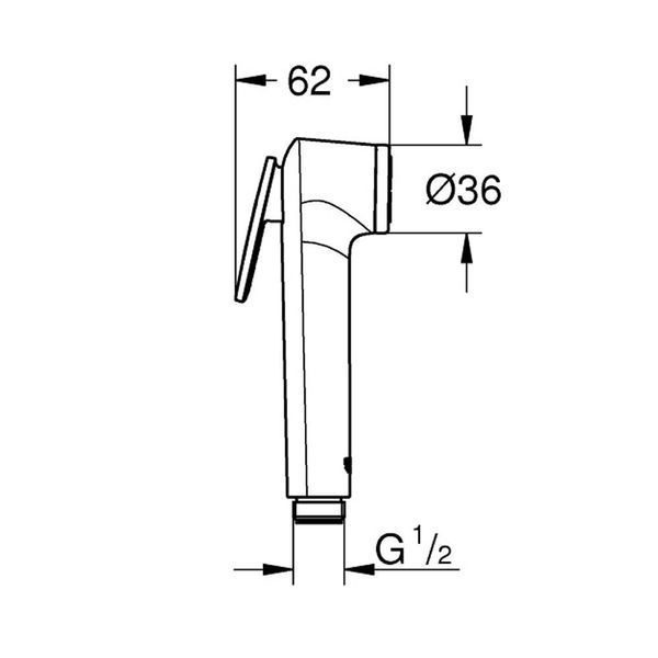 Trigger Spray Гігієнічний душ, 1 вид струменя, хром 53070 фото
