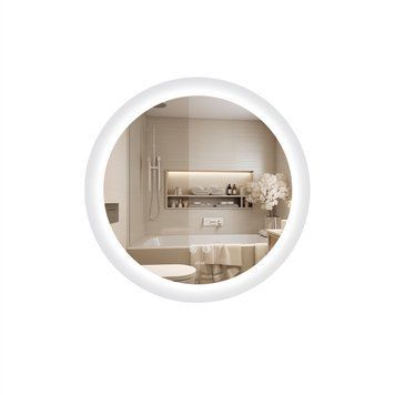 Зеркало Qtap Taurus R600 с LED-подсветкой Touch, с антизапотеванием, с диммером, рег. темп. цвета (3000-6500K) QT2478R607 SD00052314 фото