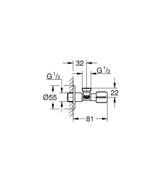 Grohe Вентиль угловой, цвет черный матовый 95892 фото