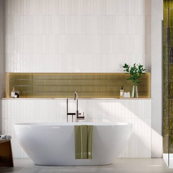 Плитка Ceramica Deseo Nairobi Off White 7.5х30 см 579369 фото