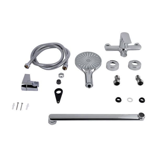 Змішувач для ванни Qtap Leo New з довгим поворотним виливом (з душовим гарнітуром) QTLEO2601CRM45562 Chrome SD00051686 фото