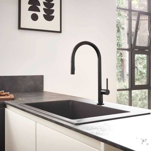 Кухонна мийка кам`яна HANSGROHE 43313170, чорний 84297 фото