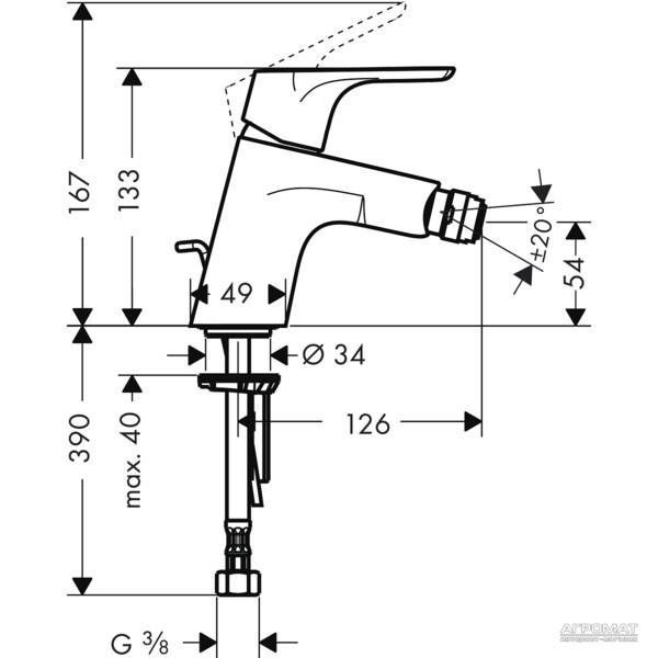 Змішувач для біде Hansgrohe Focus E2 31920000 123429 фото