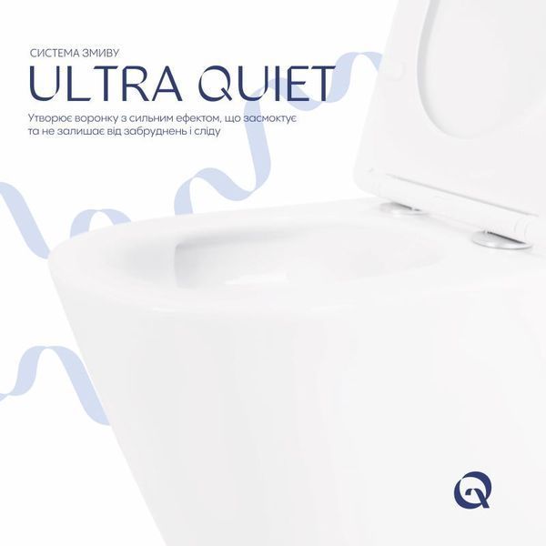 Унитаз подвесной Qtap Swan безободковый с сиденьем Soft-close QT16335180W SD00053469 фото
