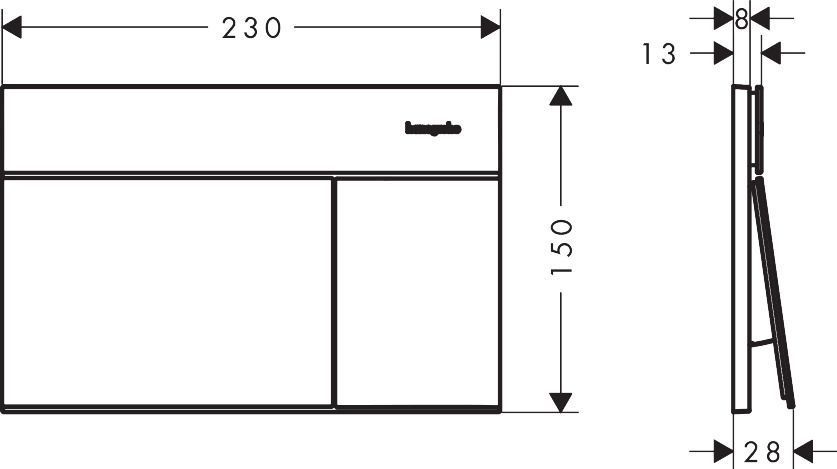iFRAME ELEMENT E змивна клавіша, білий матовий 102491 фото